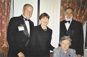 Left to right: Bill Mulvihill, athletic director at the University of Cincinnati and former Arthritis Foundation president, Mrs. Mulvihill, Dr. Hess, and Fred Finkelman, MD, McDonald Professor of Medicine and professor of pediatrics, Division of Immunology, Allergy and Rheumatology, University of Cincinnati.