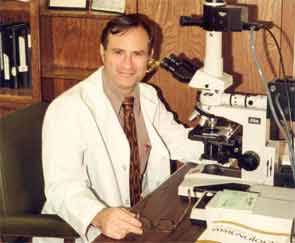 Dr. Reichlin in his laboratory