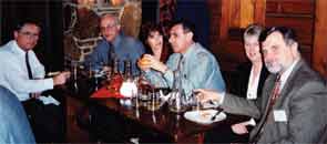 Dr. Reichlin (left) at a gathering of immunologists in Vienna.