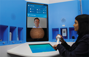 HealthSpot stations are equipped with interactive medical devices and touchscreen computers that connect patients with a medical provider.
