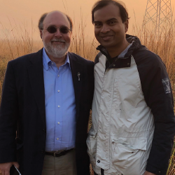 Dr. Bhatt (right) went bird watching on the Sanjay Gandhi Postgraduate Institute of Medical Sciences campus with ACR President David Daikh, MD, PhD.