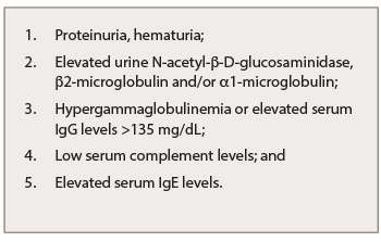 Table 2: Abnormal Laboratory Findings of IgG4-RKD 