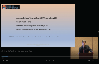 Dr. Caldron presented data from the ACR Workforce Study at the 1st Annual Strategic Training for Rheumatology Advanced Practice Clinicians Symposium.