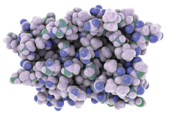 Representation of the molecular structure of interferon a.