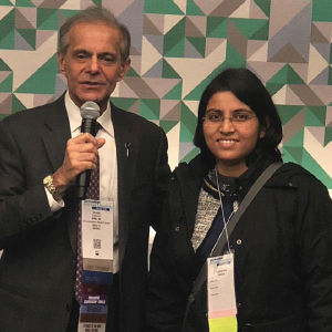 Dr. Sinha with Dr. Lakhanpal (left) at the IRA Reception during the 2018 ACR/ARHP Annual Meeting.