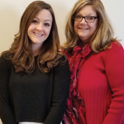 Kami Schmidt with her daughter, Haley (left), who helped her start the support group.