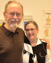 Dr. Allen with David S. Caldwell, MD, in the rheumatology clinic this year.