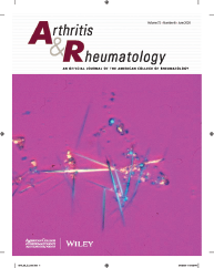 The figure on the June 2020 Arthritis & Rheumatology cover, from the ACR Image Library, is a photomicrograph showing birefringent, needle-shaped monosodium urate crystals from the joint fluid of a patient with gout, as demonstrated with compensated polarized light microscopy. This image illustrates the enduring educational value of the Image Library, first conceived in 1956, nearly 65 years ago.