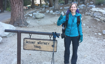 Dr. Criswell at the completion of the 72.2 High Sierra Trail, which includes Mt. Whitney.