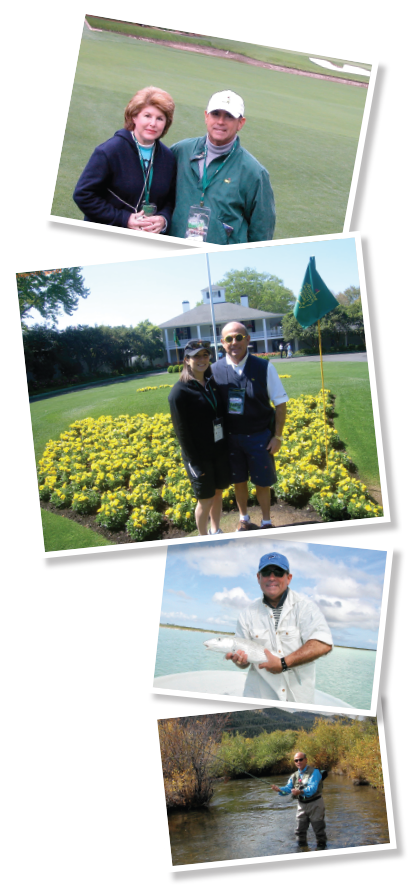 Dr. Kassan and his wife, Gail, standing in the Amen Corner at the Masters Tournament in 2003.