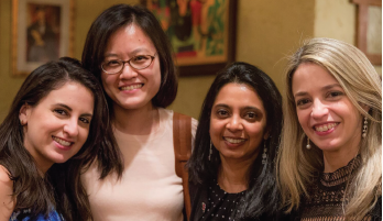 From left: Monica Crespo-Bosque, MD (now faculty at BUSM); MaryAnn Zhang, MD (now faculty at Columbia University); Dr. Neogi; and Ana Vargas Dos Santos, MD, PhD (now faculty at Universidade Estado do Rio de Janeiro, Brazil).