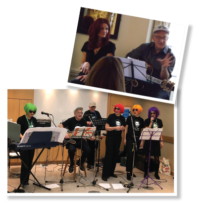 Dr. Isenberg performs with his neighbor, Heidi Hutchence, a London schoolteacher, at a 2015 UCL seminar where Bob Dylan first played in London.