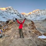 Dr. Samantha Shapiro, six months post-op: Sunrise at Annapurna Base Camp, Nepal.