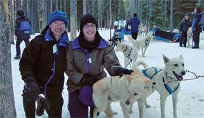 Dr. Siegel and his wife, Dianne McCutcheon, dogsledding in Banff, Canada.