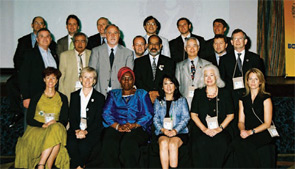The International Steering Committee of the BJD, pictured with the South African Health Minister.
