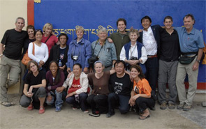 Back: Dr. Fohrman; Sheila Rittenberg; Yangdzom; Penny Wilson, PT; Sean; Sue Elsworthy; Isaac Sobol, MD; Jon Awerbuck, MD; Susan Erdmann; Tse Chu; Ariel Bacharach; and Tony Wilson, MD. Front: Dawn Chisholm, OT; Tsotse; Dromi; Rosie Wilson, RN; Peter; Dana Bacharach. Not pictured: Roman Elinson, MD; Michael Dayan; Shenandoah Gills; and Antonella Guggenheim