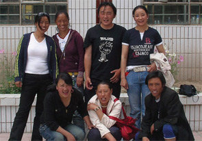 Back: Yangdzom, Tsotse, Peter, and Betyi. Front: Sonam, Dromi, and Sean. Not pictured: Tenpa, Jigme, Tse Chu.