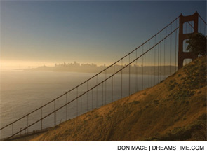 San Francisco at dawn.