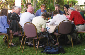 OMERACT 6 patient participants working with mentors in a group session.