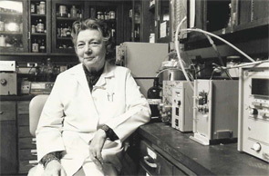 Dr. Hess in her laboratory.