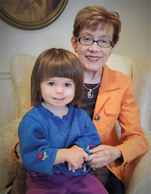 Sarah Troxell with her granddaughter, Kate.