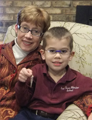 Sarah Troxell with her grandson, Matthew.