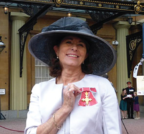 Sue Oliver, upon receiving the OBE.