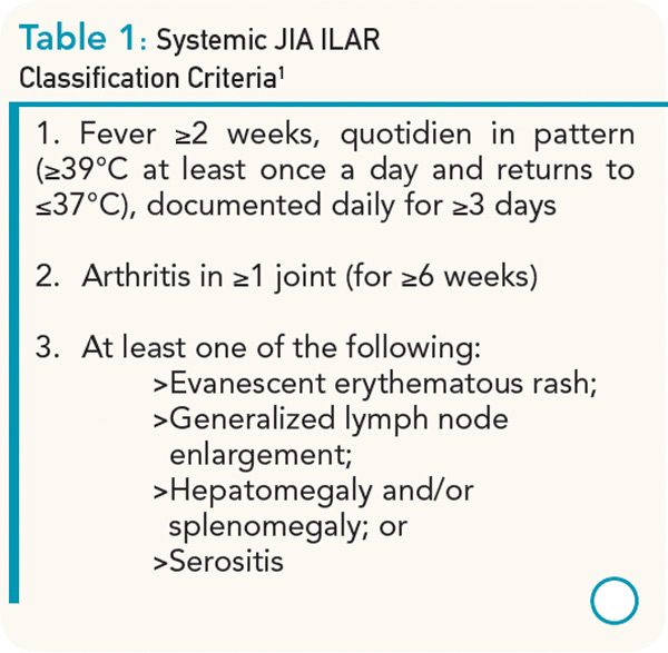 Juvenile idiopathic arthritis presenting with prolonged fever
