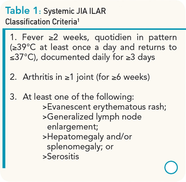 juvenile rheumatoid arthritis types