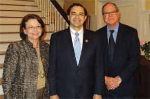 Dr. Blanca Molina, Rep. Henry Cuellar (D-Texas), and Dr. Rodolfo Molina (ACR Board of Directors).
