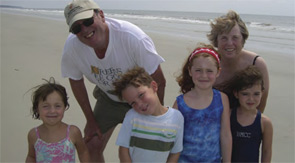 Dr. Sergent, his wife, Carole, and their four grandchildren vacationing on Hilton Head Island, S.C.