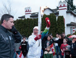 Lori Cyr ran in the 2010 Winter Olympics Torch Relay.