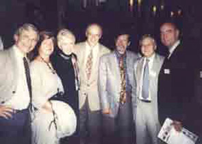 Attendees of the dinner following Dr. Bacon’s Festschrift in September 2001 (shown left to right): Cees Kallenberg, Jean Bacon, Inca Hunder, Gene Hunder, Paul Bacon, Loic Guillevin, Wolfgang Gross.