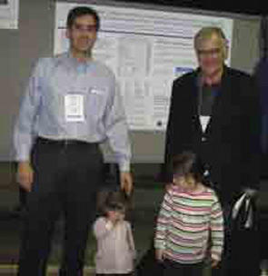 Dr. Yazici (left) and his father, along with his two young daughters, Leyla (left) and Esra, at an ACR meeting.