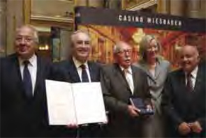 Dr. Miossec (second from left) and others at the Carol Nachman Prize award ceremony.