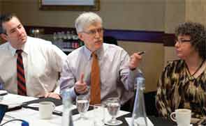 Drs. Cavan, Harrington, and CORRONA Controller Lisa Lemire (left to right).