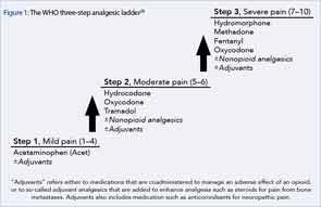 The WHO three-step analgesic ladder