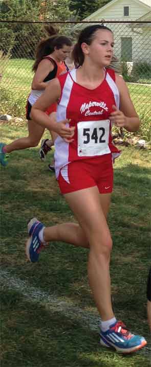 Courtney Russell participating in cross country.