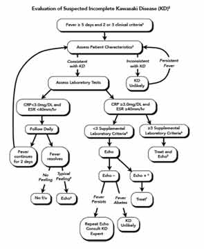 Evaluation of Suspected Incomplete Kawasaki Disease. Source: Reprinted with permission.<br /><br />
Circulation. 2004;110:2747–2771. ©2004 American Heart Association, Inc.